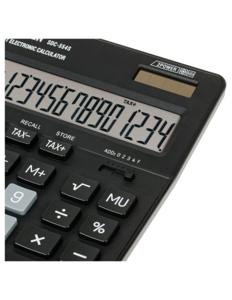 Eleven kalkulator biurowy sdc-554s czarny, zastępuje citizen
