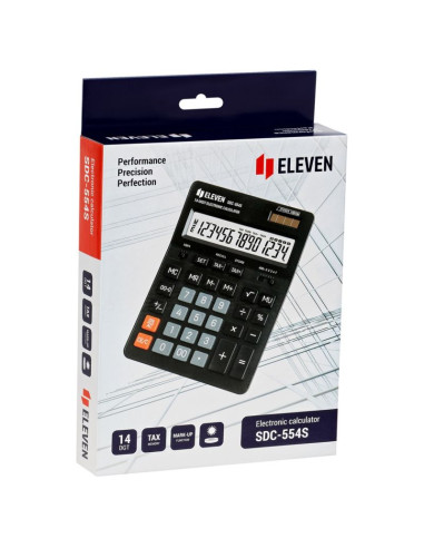 Eleven kalkulator biurowy sdc-554s czarny, zastępuje citizen