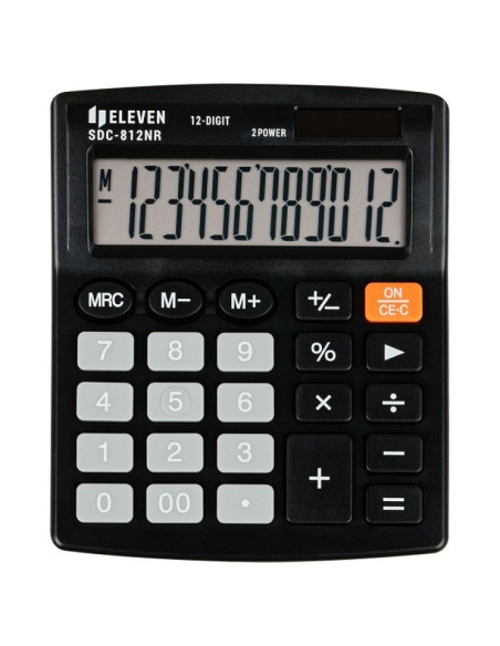 Eleven kalkulator biurowy sdc-812nr czarny, zastępuje citizen
