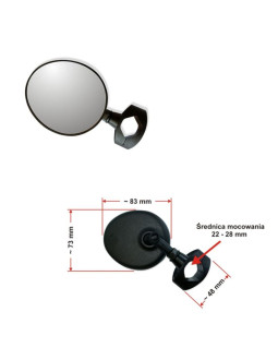 Lusterko ajs mini na obejmę czarne