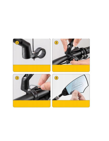 Rockbros lusterko rowerowe lewe 26210005001 czarne