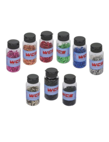 Końcówka linki niebieska 500 sztuk butelka