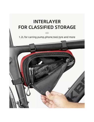 Rockbros torba pod ramę b75 czerwona