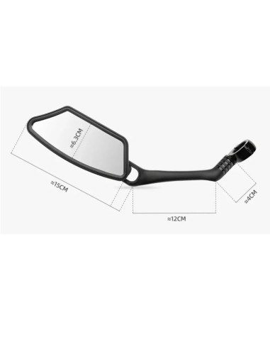 Rockbros lusterko rowerowe prawe 26210007002 czarn