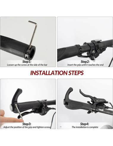 Rockbros chwyty rowerowe czarno-szare