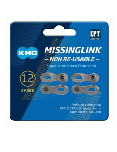 Kmc złączka 12nr ept 2 sztuki srebrna 12rz.blister