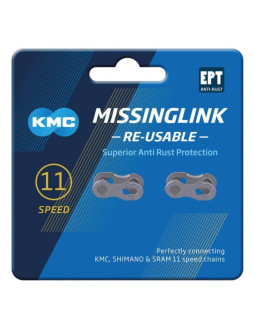 Kmc złączka 11r ept 2 sztuki srebrna 11 rz blister