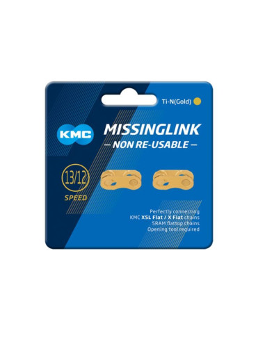 Kmc złączka flatnr 2 sztuki blister złota