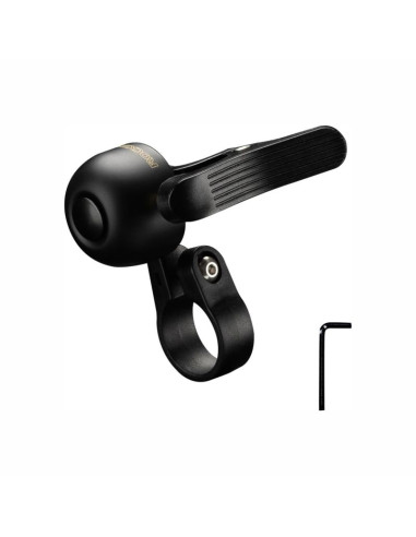 Rockbros dzwonek aluminiowy prawy montaż czarny