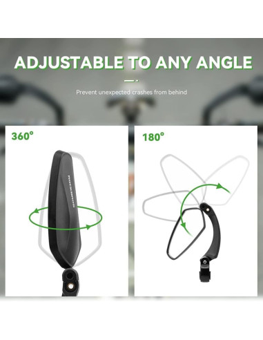 Rockbros lusterko rowerowe prawe 26210001002 czarn