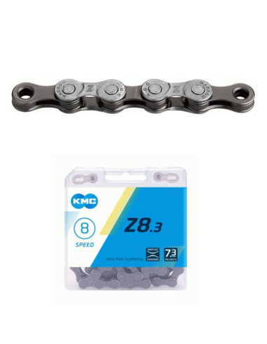 Kmc łańcuch z8.3 srebrno szary 114og box