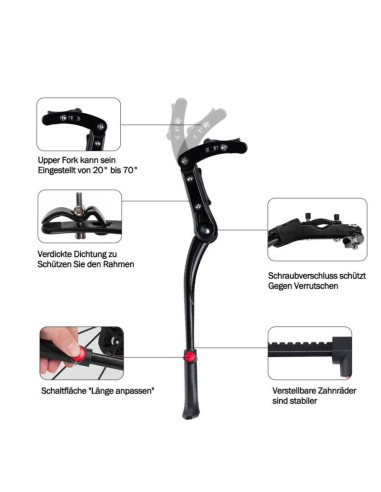 Rockbros podpórka rowerowa jc1005bk 24-29 cali