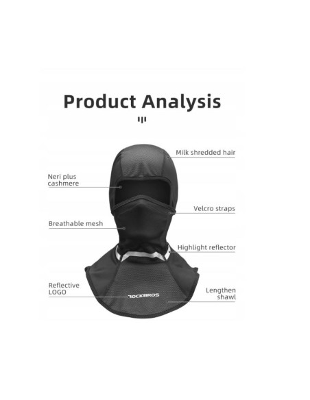 Rockbros kominiarka/maska ypp024 czarna