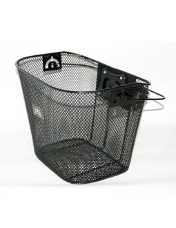 Koszyk rowerowy-siatka przód click czarny