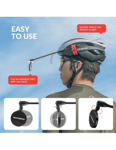 Rockbros lusterko do kasku rowerowego 26210006001