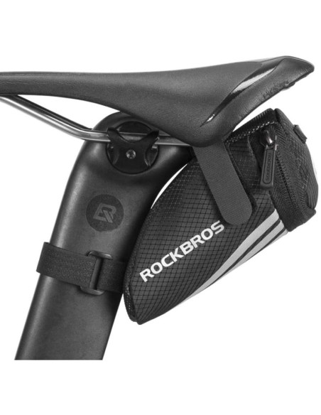 Rockbros torba podsiodłowa na rzep, czarna