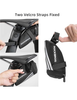 Rockbros torba podsiodłowa na rzep, czarna 2