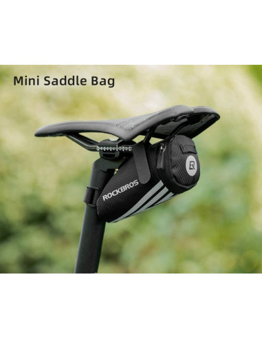 Rockbros torba podsiodłowa na rzep, czarna
