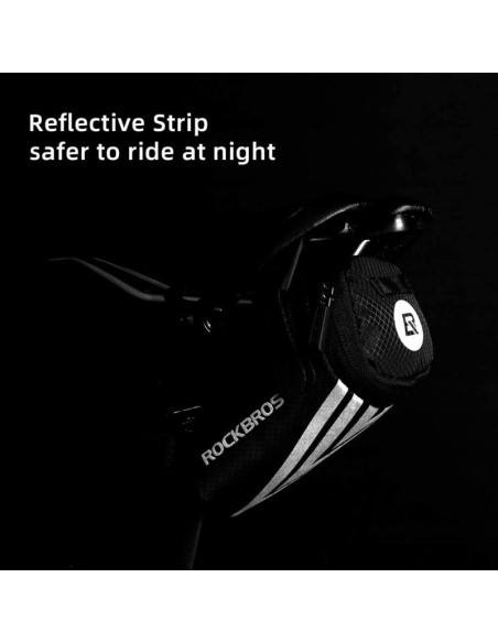 Rockbros torba podsiodłowa na rzep, czarna