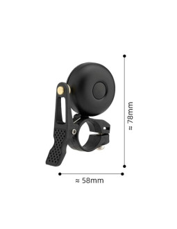 Rockbros dzwonek rowerowy na kierownicę czarny 2