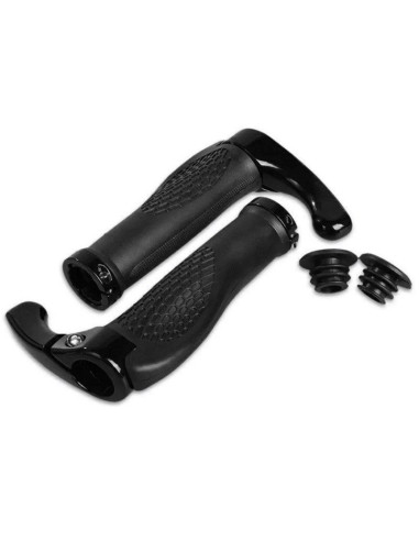 Rockbros chwyty kierownicy z rogami czarne