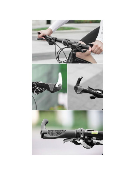 Rockbros chwyty kierownicy z rogami czarne