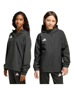 Kurtka dla dzieci adidas entrada 26 all weather czarna jz9104