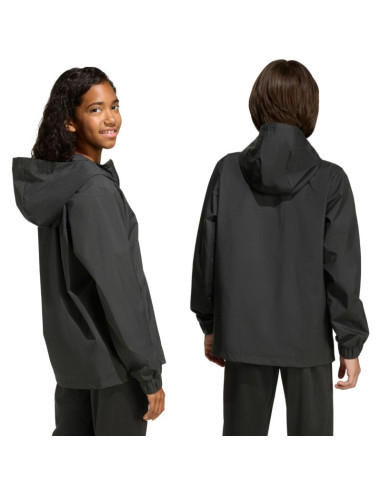 Kurtka dla dzieci adidas entrada 26 all weather czarna jz9104