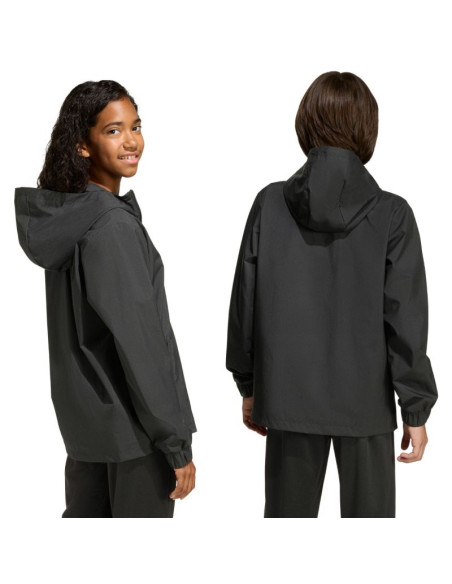 Kurtka dla dzieci adidas entrada 26 all weather czarna jz9104