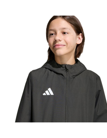 Kurtka dla dzieci adidas entrada 26 all weather czarna jz9104