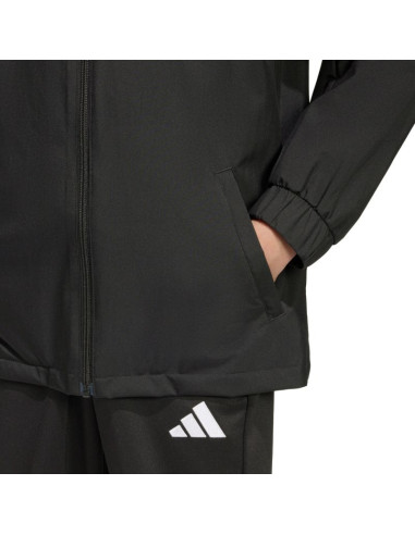 Kurtka dla dzieci adidas entrada 26 all weather czarna jz9104