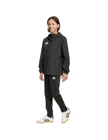 Kurtka dla dzieci adidas entrada 26 all weather czarna jz9104