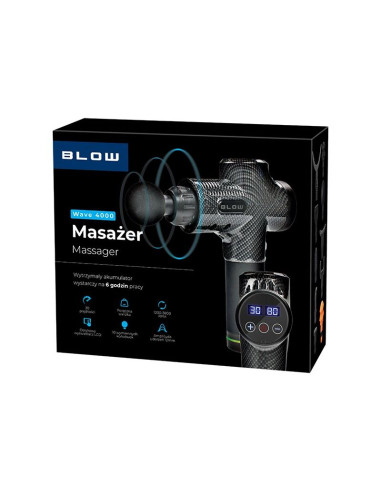 Blow pistolet do masażu masażer wave 4000 black