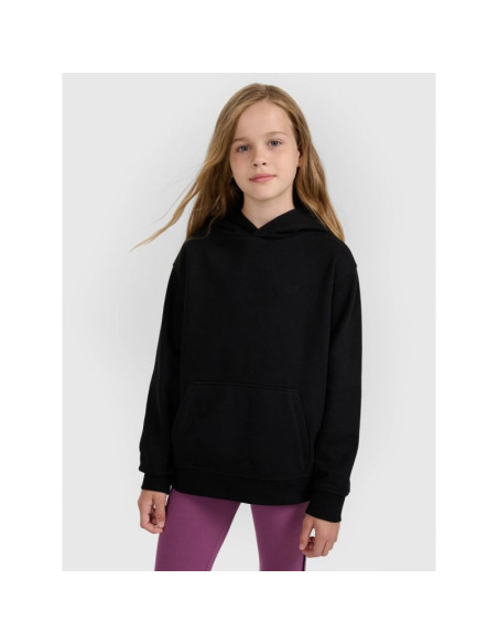 Bluza dresowa nierozpinana z kapturem dziewczęca 4f 4fjwmm00tswsf1862-20s