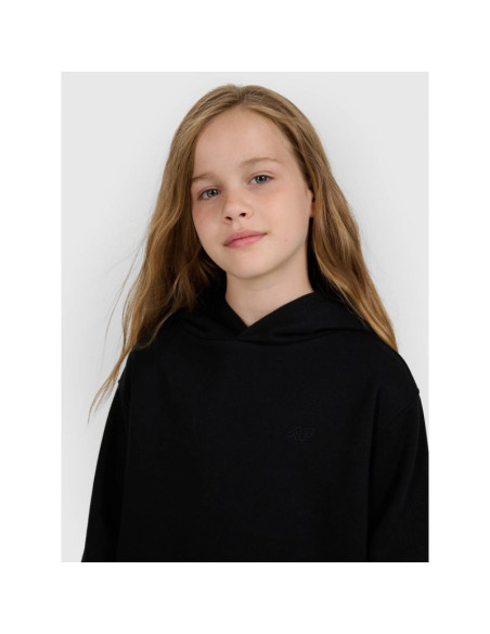 Bluza dresowa nierozpinana z kapturem dziewczęca 4f 4fjwmm00tswsf1862-20s