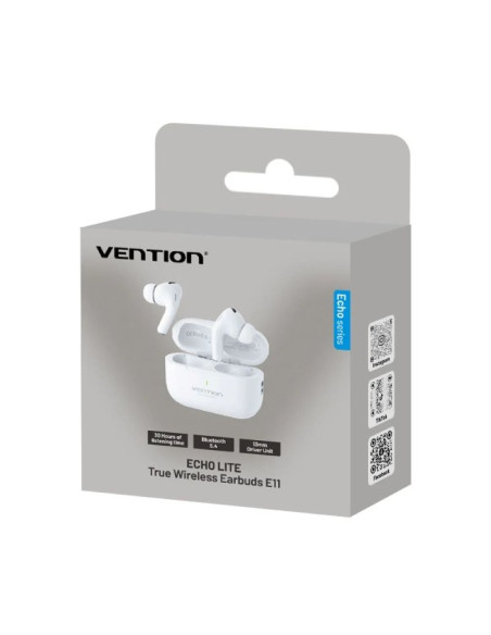 Słuchawki bezprzewodowe echo lite e11 bluetooth 5.4 hifi tws biały