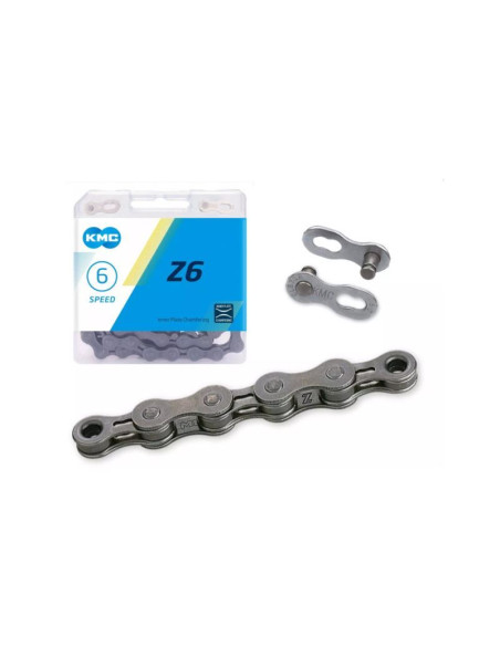 Kmc łańcuch z6 szary 114og box