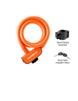 Rockbros zapięcie rowerowe rks515-or 1,1m pomarań