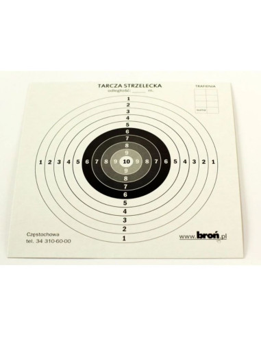 Tarcze papierowe 17x17 cm 100 szt.