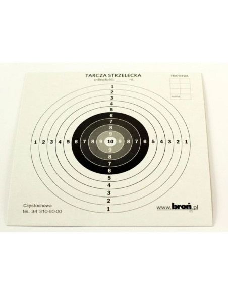 Tarcze papierowe 17x17 cm 100 szt.