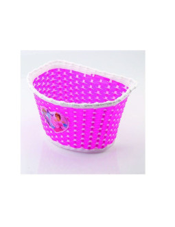 Koszyk rowerowy-plastik przód rózowy daisy