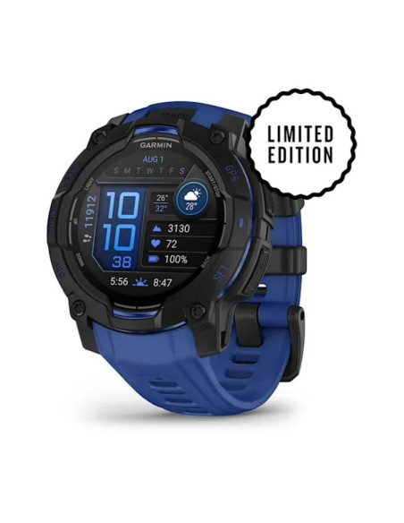 Smartwatch garmin instinct 3 amoled 45mm black/bolt blue