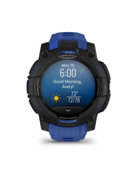 Smartwatch garmin instinct 3 amoled 45mm black/bolt blue