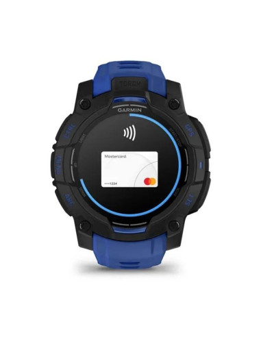 Smartwatch garmin instinct 3 amoled 45mm black/bolt blue