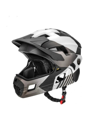Rockbros dziecięcy kask z osłoną 54-57cm czarny