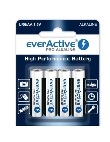Baterie lr6 everactive aa blister 4 sztuki