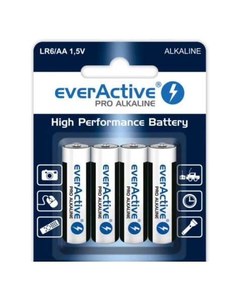Baterie lr6 everactive aa blister 4 sztuki