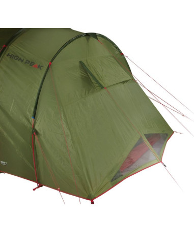 Namiot high peak goose 4 lw zielono-czerwony 10333