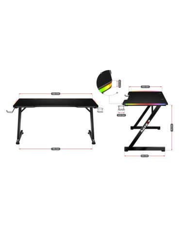 Biurko gamingowe huzaro hero 2.5 rgb