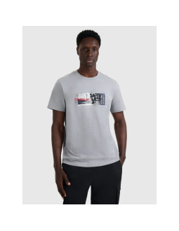 T-shirt regular z nadrukiem męski 4f 4fraw25ttshm3364-27m